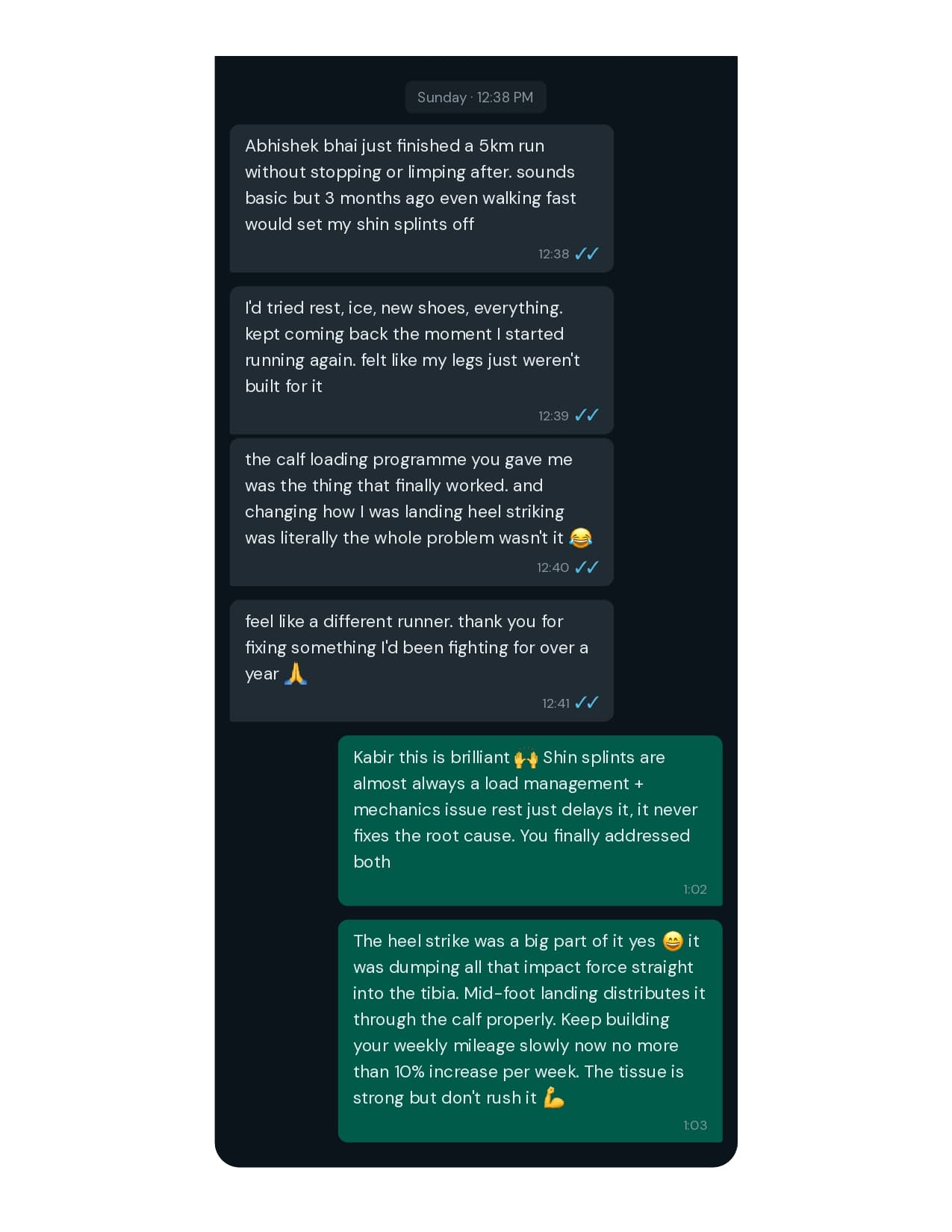 Client chat testimonial 2