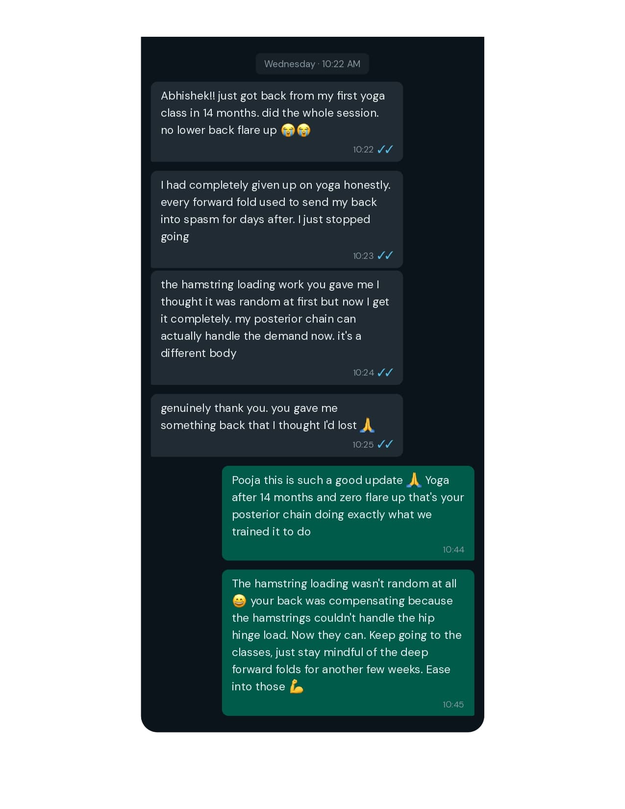 Client chat testimonial 4