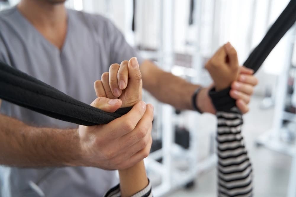 Hands-on manual therapy session